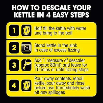 Kilrock Mega-K Multi-Purpose Descaler Multipack 6x1 Litre (72 Doses) - Limescale Descaling for Kettles, Toilets, Shower Heads & Coffee Machines - Biodegradable and Phosphate Free