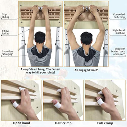 TWO STONES Climbing Training Rock Climbing Hangboard Home Equipment for Finger Strength & Fitness Climbing Hang Board Door Mounted Training Station for Climbers (CJ-HB2051)