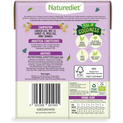 Naturediet - Grain Free Wet Dog Food, Natural and Nutritionally Balanced, Grain Free, Puppy, 390g (Pack of 18)