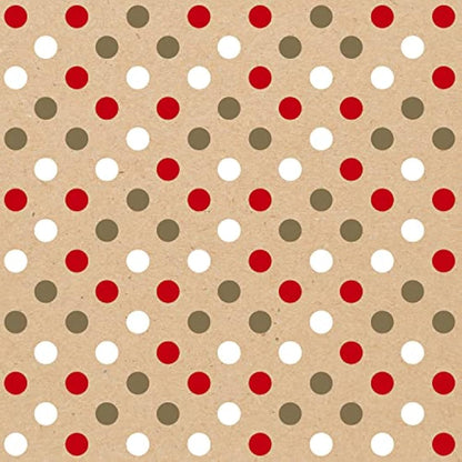 Clairefontaine - Ref 223800C - Recycled Kraft Long Roll Wrapping Paper (Single Roll) - 70cm Width x 50m Length, 70gsm Recycled Kraft Paper - Dots Design