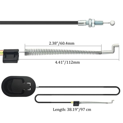 TOVOT 2 Pack Metal Recliner Handle Replacement Recliner Handle with Cable (Cable Length 38")