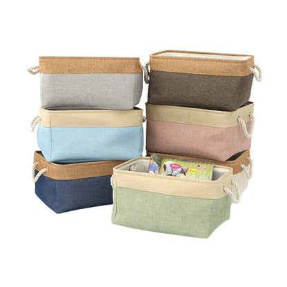 Anevous Storage Box 36 x 26 x 16 cm, Foldable Storage Basket, Fabric Storage Baskets with Cotton Rope, Fabric Boxes Storage for Toys, Shelves