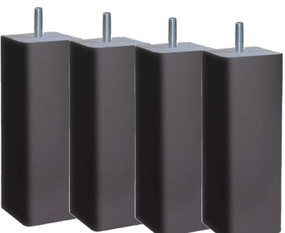Margot – Douceur SCANDINAVE Square Wood Base 4 Feet 5 x 5 x 18 cm, Wood, grey taupe, 5 x 5 x 18 cm