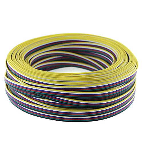 SeKi Ribbon Cable 6 pin Extension LED RGBW CCT Strip 50 m, Silver