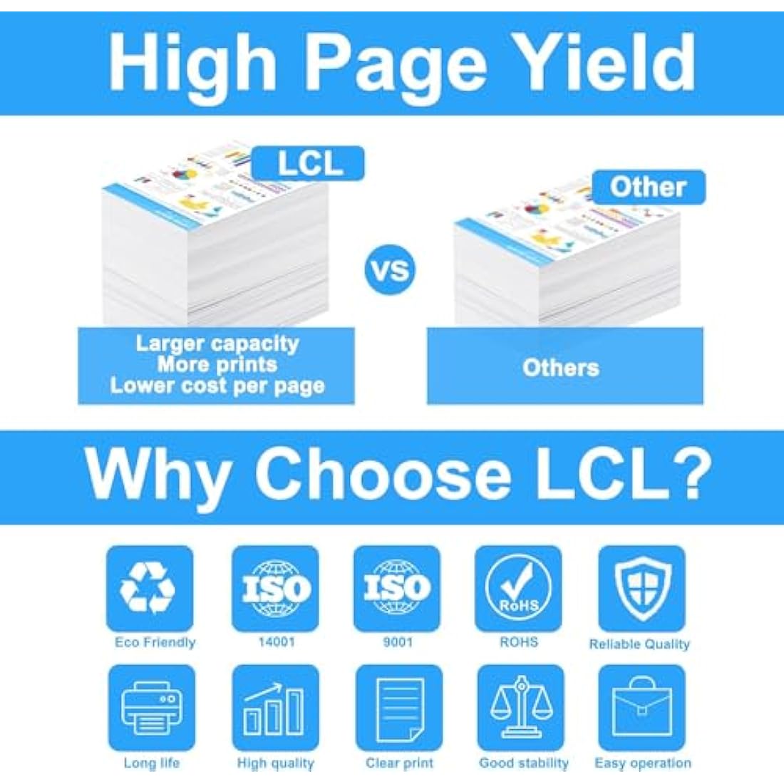 LCL Compatible Ink Cartridge CLI-65 CLI65 (8-PACK BK C M Y PC PM GY LGY) Replacement for Canon PIXMA PRO-200