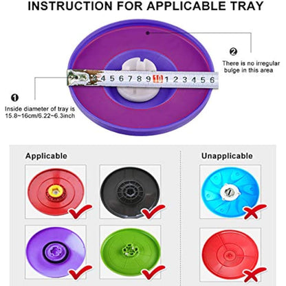 3 Pack Premium Replacement Mop Heads Refill for 360° Rotating Round Spin Magic Mop Microfibre, White
