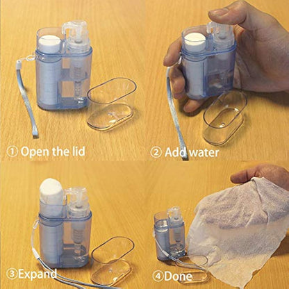 GLOYY Soft Compressed Towels Biodegradable Mini Coin Tissues Includes FREE Carrying Dispenser, Portable for Home Beauty Backpacking Camping Outdoor Accessories(500 Count) (8.8”x9.5”)