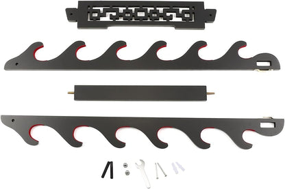 Dfdvye Katana Sword Holder - 6 Tier Samurai Sword Display Rack With Wall Mount for Wakizashi and Tanto