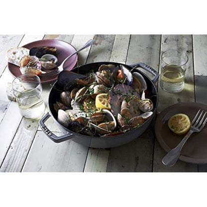 STAUB Cast Iron Frying Pan, Grey, 34 cm