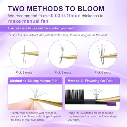 NAGARAKU 5 Trays Eyelash Extensions Supplies Classic 1:1 Lashes Individual Volume Lash Extensions Soft Single Natural Eyelashes Matte Black 16 Rows (0.03mm D Curl 9/10/11/12/13mm in 1 Pack)