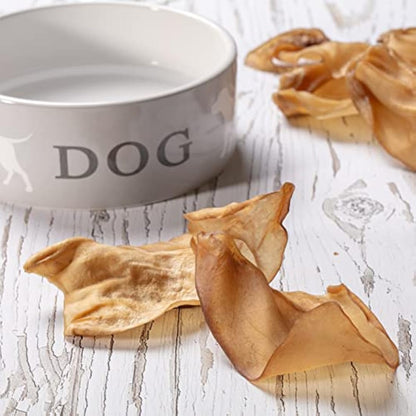 Hollings Cow Ears Dog Treats, 100% Natural & Nutritious Long Lasting Chew Treats for Adult Dogs, Grain Free & High in Protein (50 Loose)