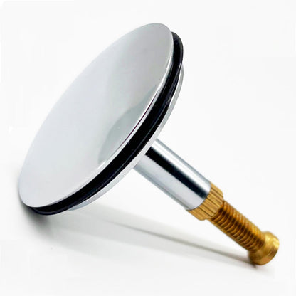 Pop Up Bath Plug 43mm Cover/ 8mm Pole Adjustable, Solid Brass Chrome Bathtub Drain Stopper, Chonphan Tub Plug Stopper