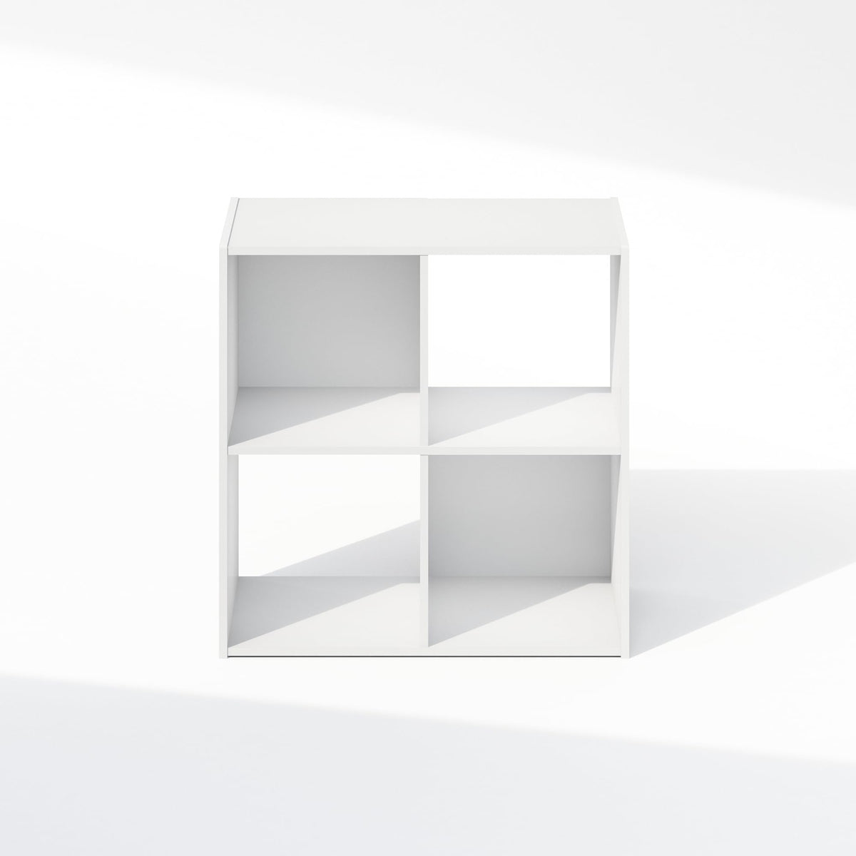 Furinno PELLI Book Shelf, 4-Cube Bookshelf, Cube Storage Organizer Bookcase, 11.7 x 23.7 x 23.8, for Living Room, Bedroom, Home Office, White