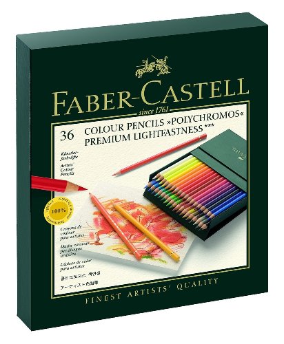 Faber-Castell 110092 - colored pencils, polychromos, pack of 36, studio box., 36er Atelierbox | POLYCHROMOS, 1