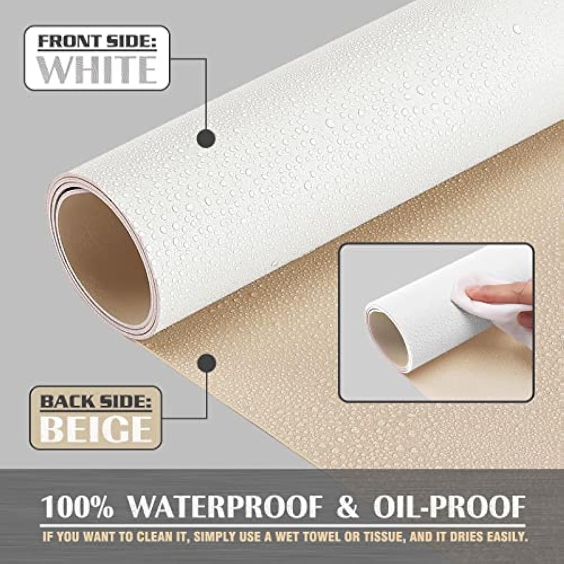 K KNODEL Large Office Leather Desk Mat, Mouse and Keyboard Pad, Computer and Laptop Mat, Desktop Protector and Cover, Writing Pad and Blotter (80x40cm, White)