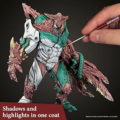 The Army Painter Speedpaint 2.0 Mega Set Combo, 50 Dropper Bottles of Non Toxic Acrylic Contrast Paint 18ml for Wargaming, Incl. 1 Paint Palette and 2 Army Painter Brushes