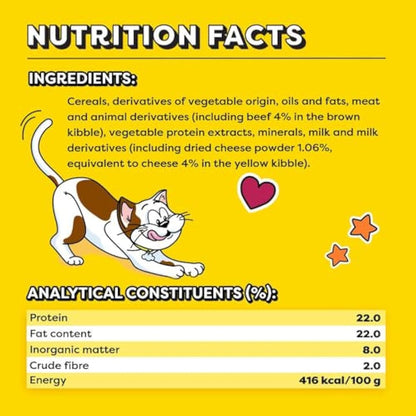Dreamies Cat Treats, Tasty Snacks with Delicious Cheese and Tempting Beef, 8 Pouches of 60 g