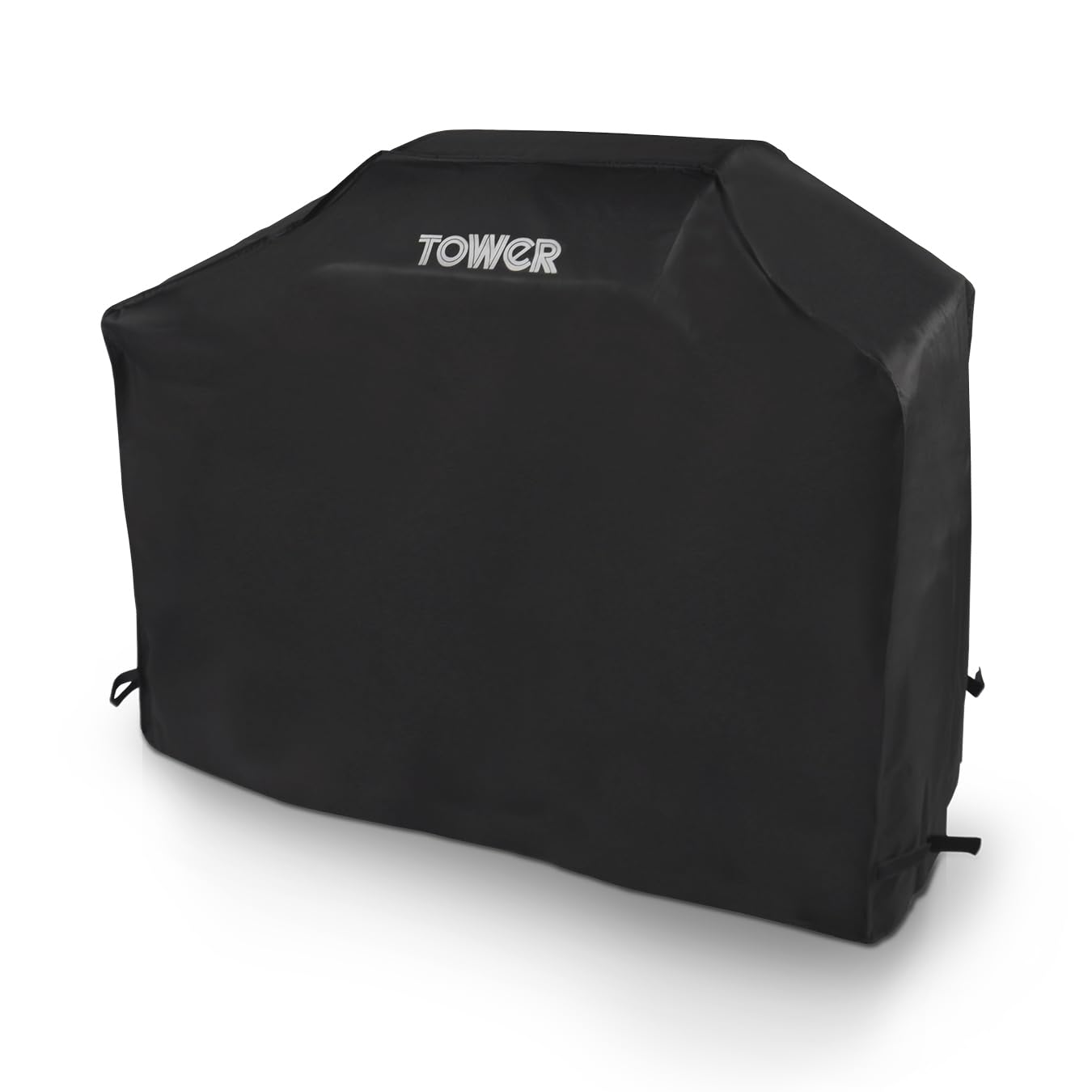 Tower Extra Large BBQ Cover - Heavy-Duty Waterproof & Windproof Outdoor Gas Grill Cover, UV Resistant, Black (H124.8 x W153 x D48cm)