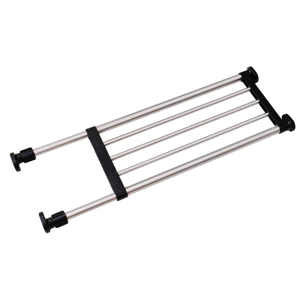 BAOYOUNI Expandable Closet Shelf Tension Rod Adjustable Storage Rack