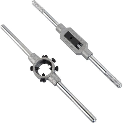 Gunpla 32 Pieces Tap and Dies Set Tungsten Heavy Duty Alloy Steel Metric Screw Threads Cutting Tools Taper Drill Threading Kit with Storage Case
