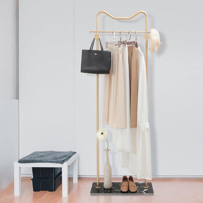 Cre Cra Marble Clothes Rack, Metal Coat Rack, Clothes Rail, Corner Coat Rack, Multifunctional Freestanding Clothes Rack, Clothes Rack