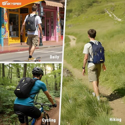 SKYSPER Small Hiking Backpack 15L Lightweight Day Pack Travel Hiking Daypack for Women Men