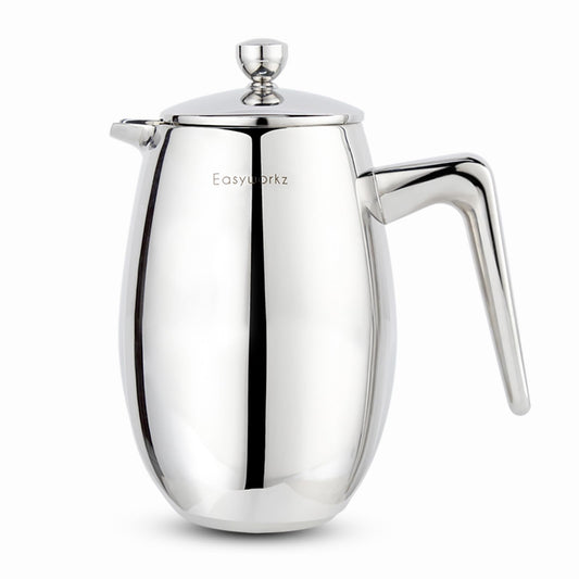 Easyworkz Nando Double Wall French Press Coffee Maker 1000ml Stainless Steel Insulated Thermal Cafetiere