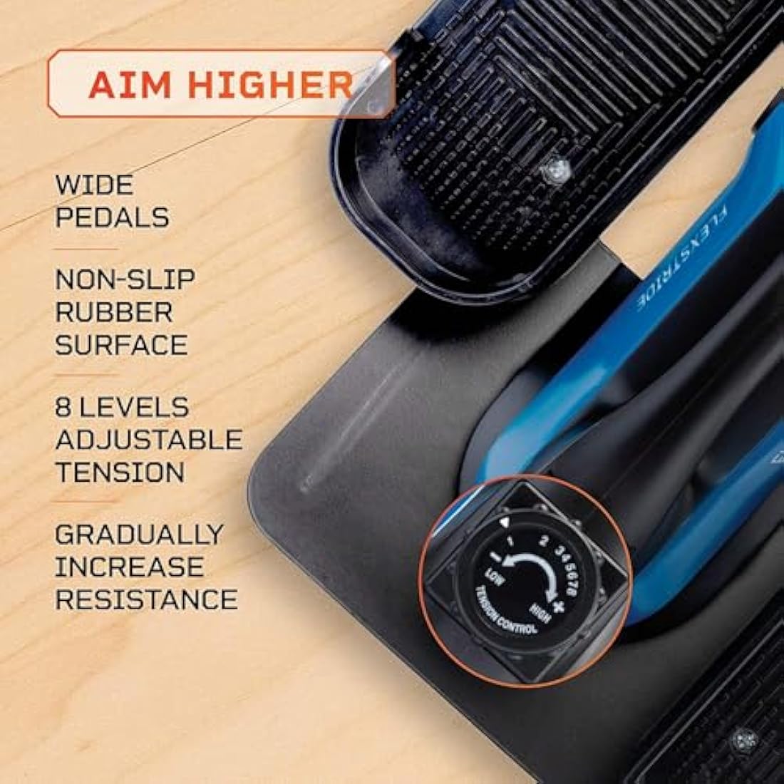 LifePro Pedal Exerciser Under Desk Bike for Light to Moderate Cardio, Mini Elliptical Machine with 8 Resistance Levels and Bluetooth, Compact Exercise Trainer for Home or Office Use