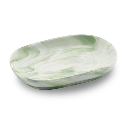 YoHyien Ceramic Soap Dish, Anti-Slip Marble Soap Dish for Bathroom, Soap Tray Dish, Soap Holder for Shower, Kitchen, and Sink