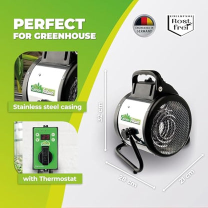 Bio Green PAL 2.0/GB 2KW Palma Heater with Digital Thermostat