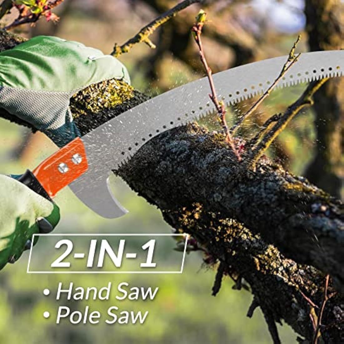 Walensee Pole Saws for Tree Trimming 304cm Lightweight Manual Stainless Steel Extension High Pole Pruning Pole Saw with Blade for Trimmer Branches Pole Cutter Pole Pruner at Forestry Yard Garden Patio