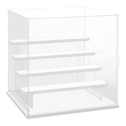 Nynelly 5 Tier Clear Acrylic Display Case for Models, Mini Figures, Pop Mart, Labubu, Sonny Angel, Smiski - Assemble Dustproof Display Box with Door
