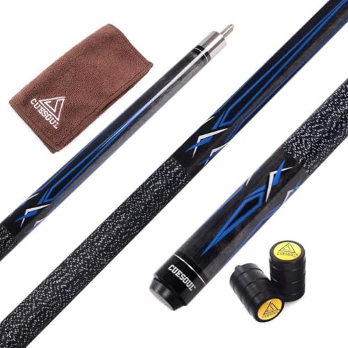 CUESOUL 58 Inch 19 Oz 1/2 Jointed Maple Billiard Pool Cue (CSTB002U)
