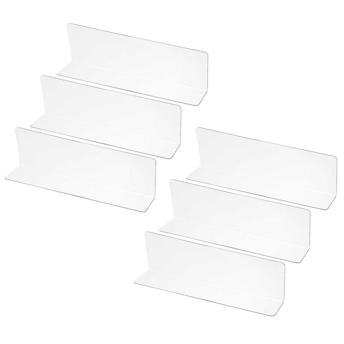 PATIKIL 6 Pack Shelf Dividers for Closet Organization, 200 x 30 x 60mm Acrylic Closets Separator Kitchen Cabinet Shelves Under Bed Blocker for