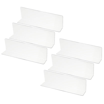 PATIKIL 6 Pack Shelf Dividers for Closet Organization, 200 x 30 x 60mm Acrylic Closets Separator Kitchen Cabinet Shelves Under Bed Blocker for