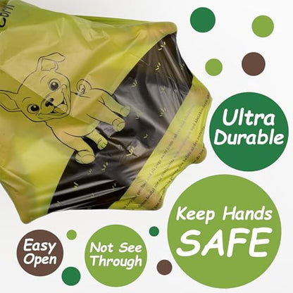 GREENER WALKER Poop Bags for Dog Waste 1080 Bags, Extra Thick Strong 100% Leak Proof Dog Waste Bags (Green)