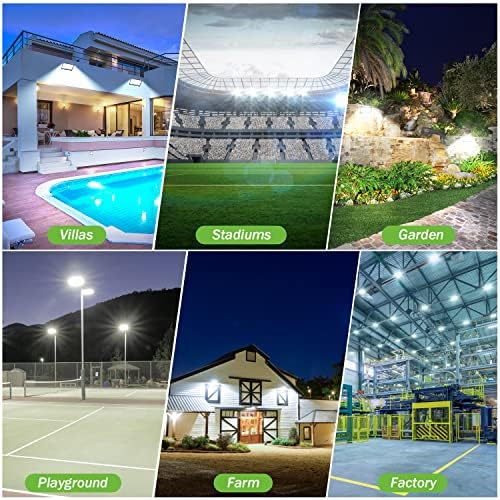 YIQIBRO 200W LED Floodlight Outdoor 2 Pack, 20000LM 7000K Super Bright Security Light, IP67 Waterproof LED Spotlight Wall Light for Garden, Garage, Yard, Factory, Warehouse