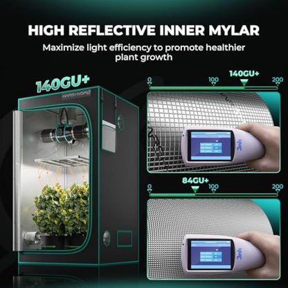MARS HYDRO 3x3 Grow Tent, 36"x36"x71" Reflective MylarGrow Tents with Removable Floor Tray View Window for Indoor Plant Growing Room