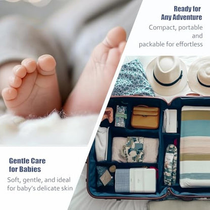 Ourmed Life Face Towels, Disposable Biodegradable Clean Face Wipes for Sensitive Skin, Lint- free Facial Towels for Women Cleansing, Skincare and Makeup Remover, Dry Wipes,600 Count EF Texture