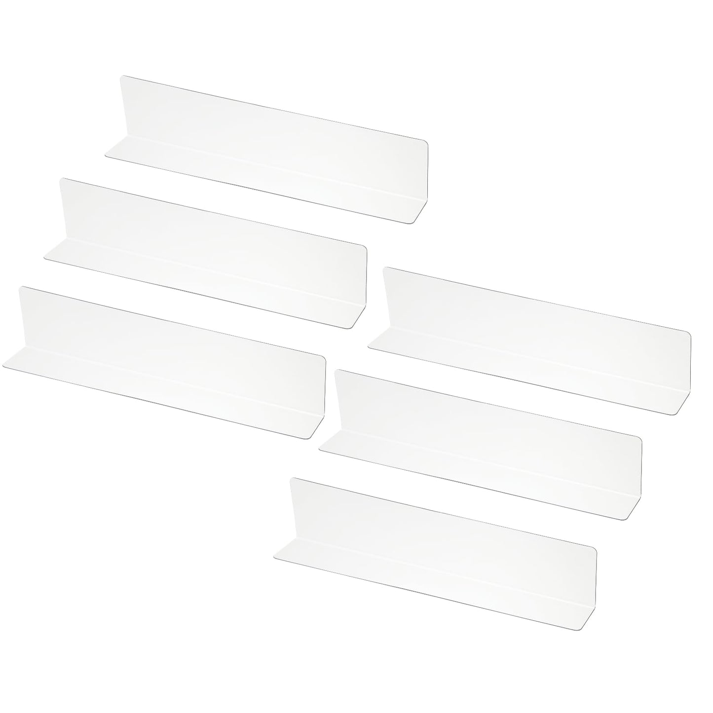 PATIKIL 6 Pack Shelf Dividers for Closet Organization, 280 x 30 x 60mm Acrylic Closets Separator Kitchen Cabinet Shelves Under Bed Blocker for