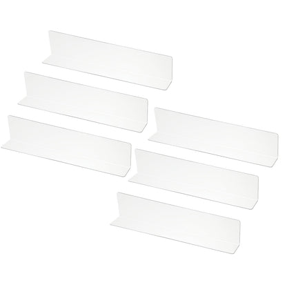 PATIKIL 6 Pack Shelf Dividers for Closet Organization, 280 x 30 x 60mm Acrylic Closets Separator Kitchen Cabinet Shelves Under Bed Blocker for
