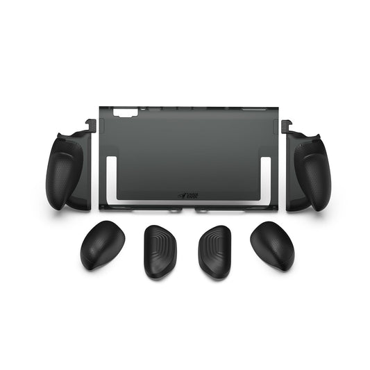 Savage Raven by Skull & Co. FissionGrip: Dockable Split Protective Case for Nintendo Switch 2 (2025), Slim PC Shell with Detachable Grip Cover- Black