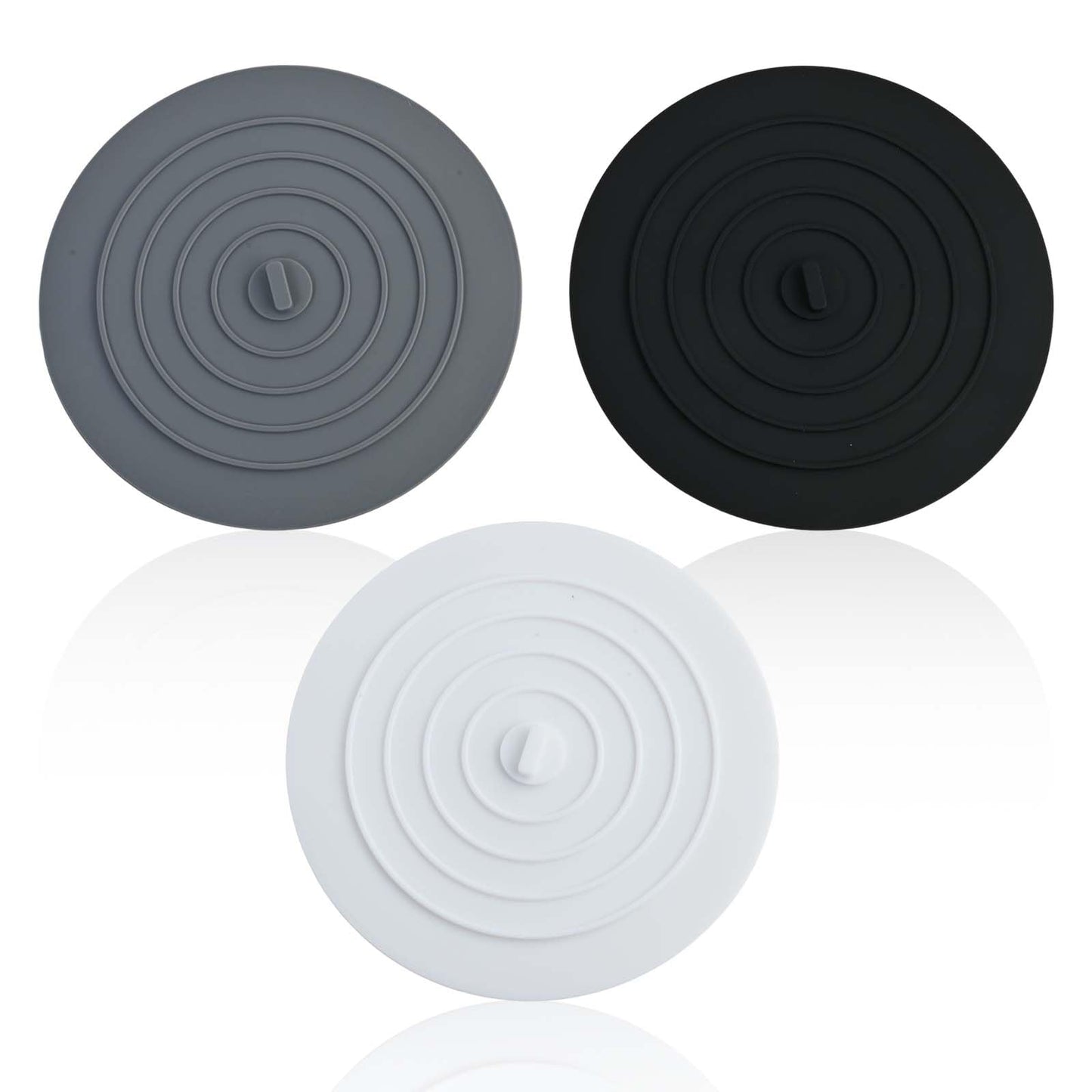3 Pack Universal Bath Plug & Sink Plug, 6 Inch Large Silicone Drain Stopper