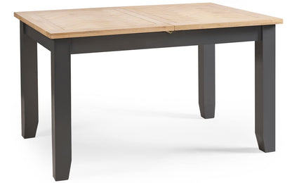 Julian Bowen Bordeaux Extending Dining Table,Dark Grey&Oak - H78xW180xD90cm