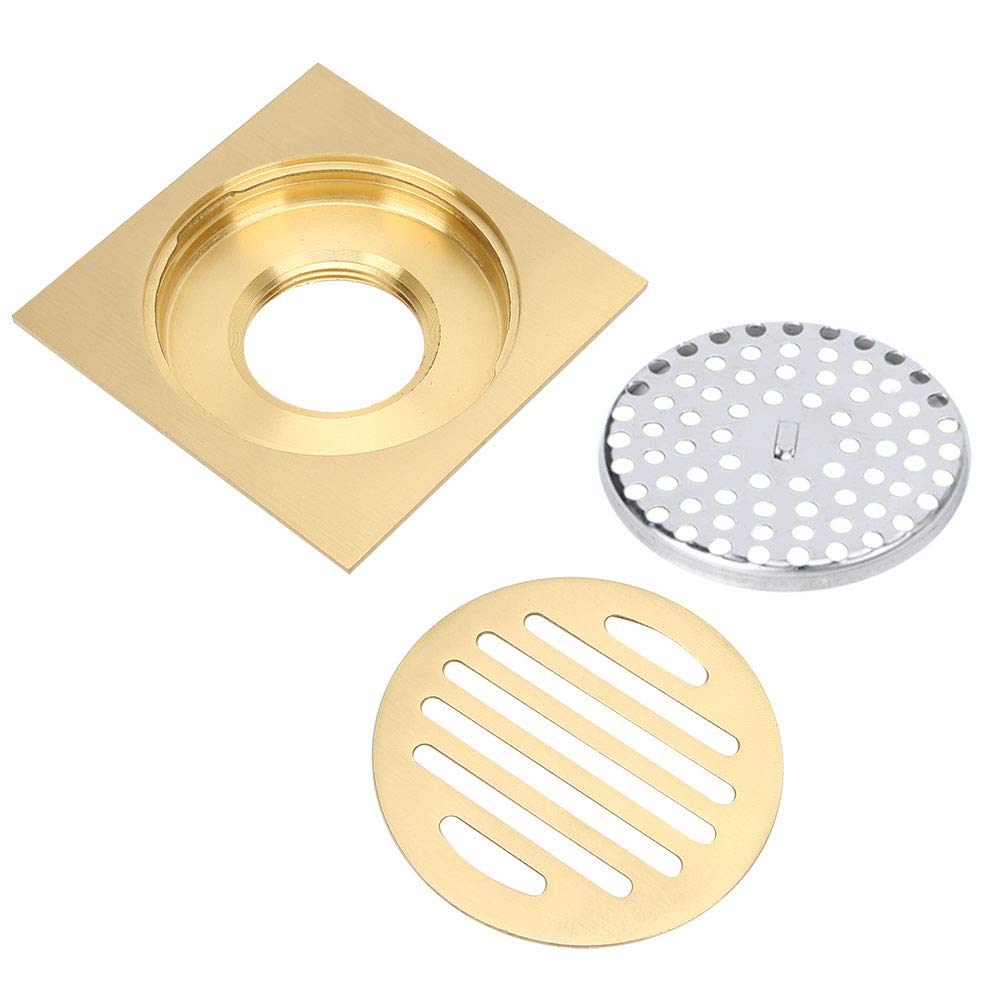 Brass Square Anti-odor Drain Double Filter