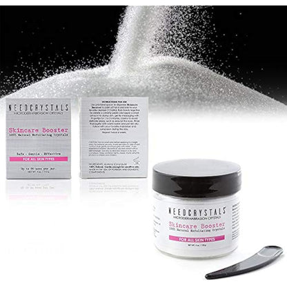 NeedCrystals Microdermabrasion Crystals, DIY Face Scrub. Natural Facial Exfoliator for Dull or Dry Skin Improves Scars, Blackheads, Pore Size, Wrinkles, Blemishes & Skin Texture. 113 Grams