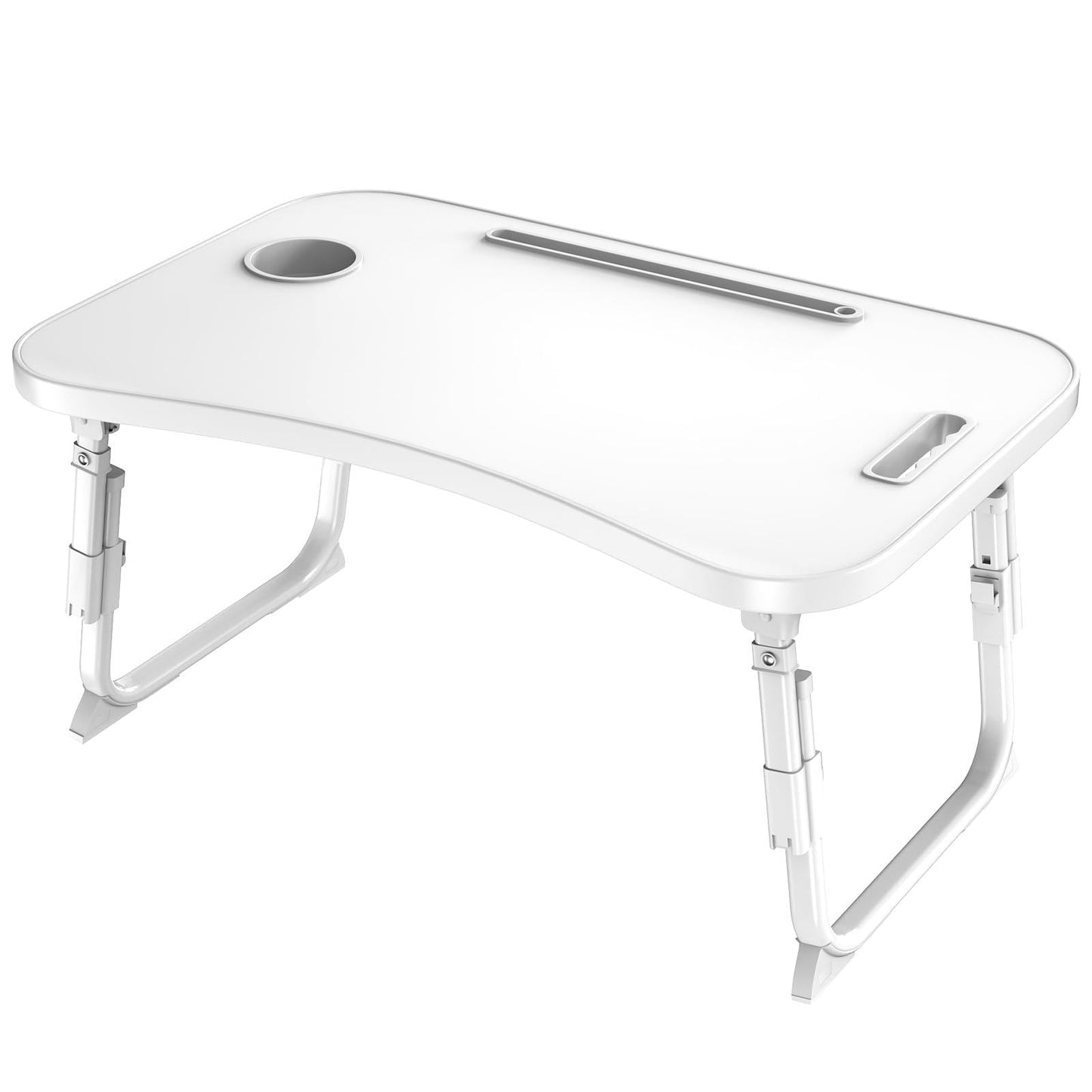 Laptop Desk, Laptop Bed Table with Cup Slot, Reading Holder Notebook Stand Breakfast Tray Book Holder for Sofa, Terrace, Balcony