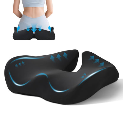 BRO Extra Large Coccyx Cushion with Cooling Cover for Tailbone Pain Relief