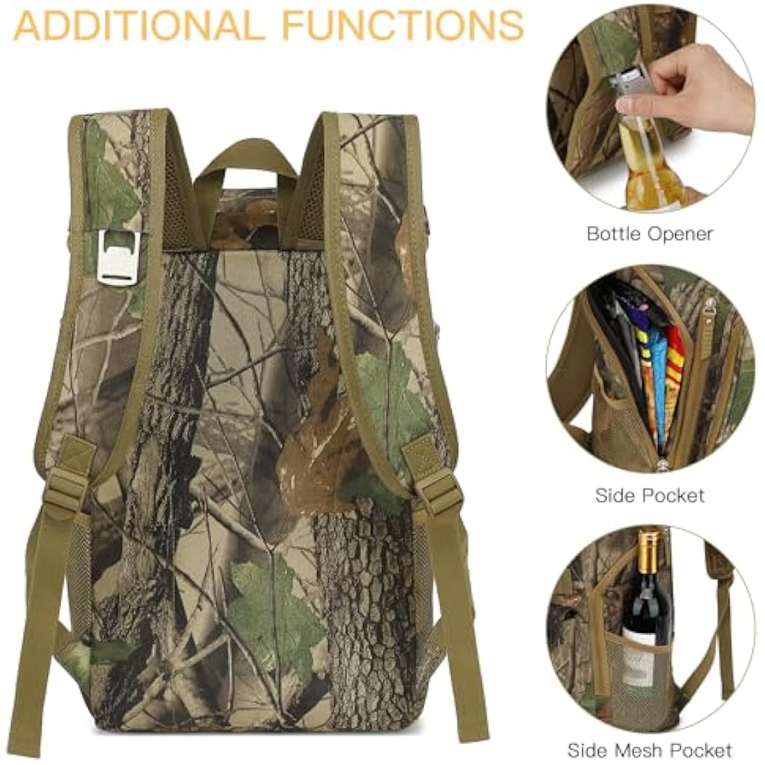 TUGUAN 30L Cooler Backpack 36 Cans Insulated Cool Bag Rucksack Leak Proof Picnic Backpack Men for Lunch Work Thermal Rucksack Women for Travel Camping Beach