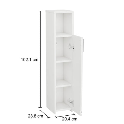ComfortCove Slim Bathroom Cabinet, Tall Bathroom Cabinet, Gloss White